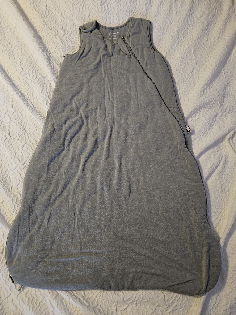 Sleeveless Gray Baby Sleep Sack - Soft Wearable Blanket